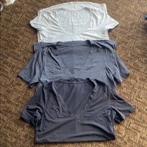 Three lululemon t shirts size 8